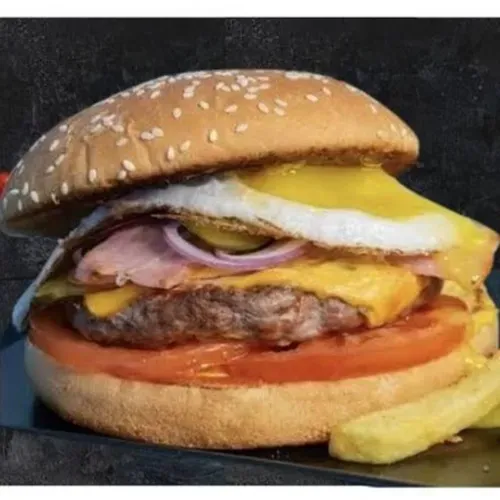 EGG Burger+fri    395g/60g