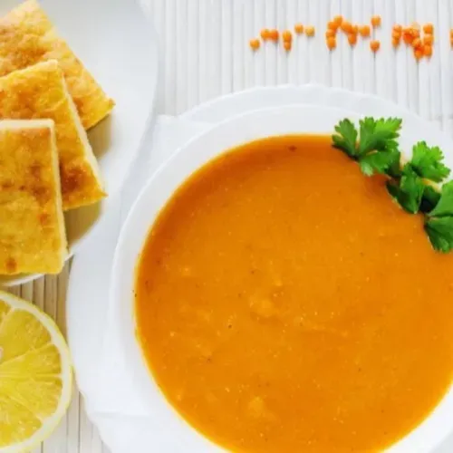 Supa crema de linte roșie ( DE POST)
